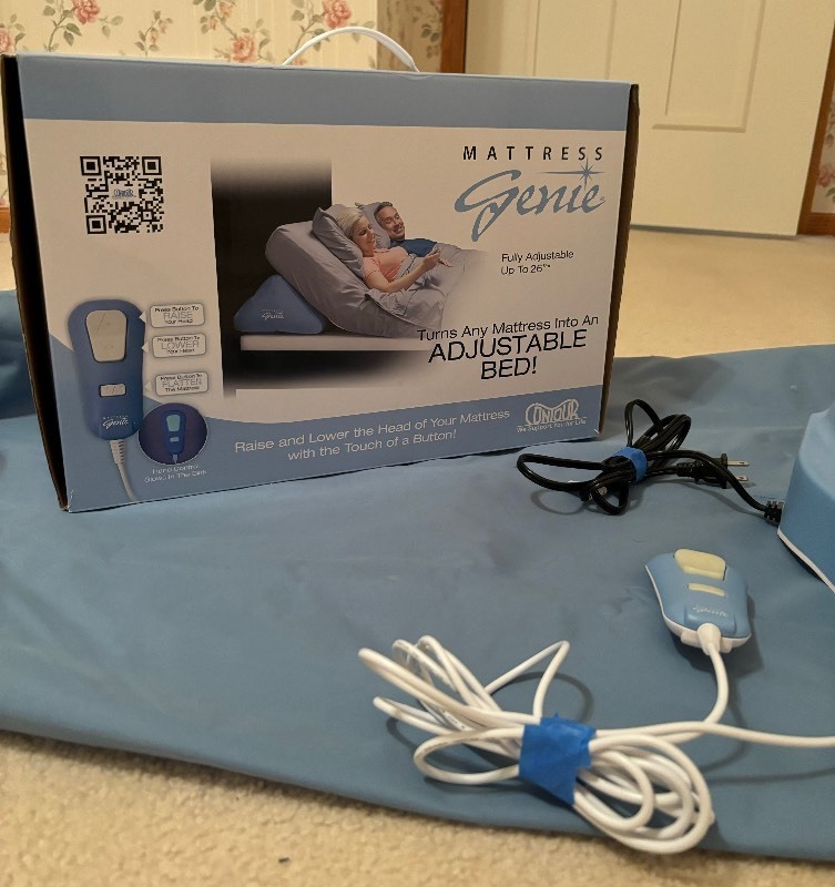 lot 172 image: Mattress Genie Turns Any Mattress into an Adjustable Bed up to 26 or Any Position in Between