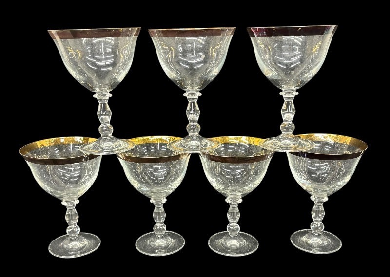 lot 179 image: Kensington Gold Stemware by Mikasa
