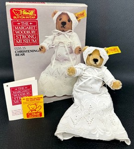 lot 101 image: Steiff - The Margaret Woodbury Strong Museum Christening Bear - 6 tall