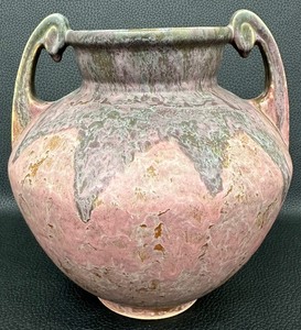 lot 8 image: Beautiful Antique Roseville Art Pottery Carnelian II Vase Circa 1920s