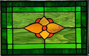 lot 111 image: Original Stained Glass Hanging Art
