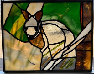 lot 136 image: Original Stained Glass Hanging Art