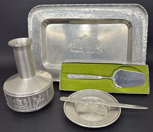 lot 42 image: Lovely Collection of Assorted Norwegian Pewter - Lot of 5