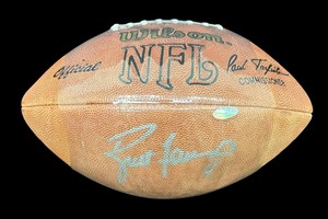 lot 160 image: Autographed Brett Favre #4 Wilson NFL Football