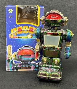 lot 139 image: Vintage Sonic TV Robot with Original Box