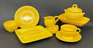 lot 61 image: Halted - Please contact affiliate - Vintage Stangl Pottery Sugar Dish, Creamer Pitcher, Cup, Saucer, Serving Pieces and More
