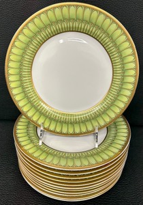 lot 164A image: Beautiful Philippe Deshoulieres - Arcades Pattern - Twelve SaladDessert Plates