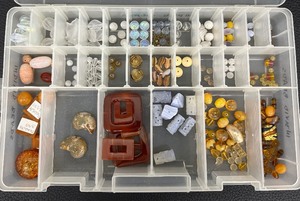 lot 63F image: Assorted Crafting Beads in Organizer