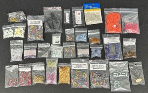 lot 81F image: Assorted Crafting Beads including Millefiori Glass Beads, Silky Beads and More