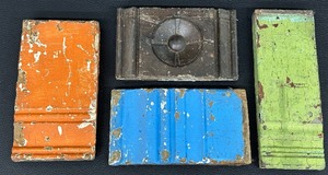 lot 46A image: Antique Architectural Salvage Wood Block Molding from Doors and Windows