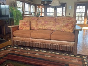 Beautiful Sofa for Log House or Cabin Appeal - Smoke Free