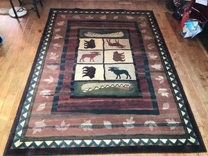 lot 8 image: Large Area Rug for that Log House or Cabin Appeal - Smoke Free