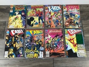 lot 259 image: Lot of 8 Marvel Comic Books - Cable - Strikeforce - Excalibur - X-Men - Spider-Man - Phoenix