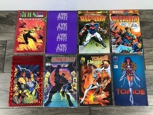 lot 284 image: Lot of 8 Comic Books - Judgment Day - Tomoe - Alien Legion - Axis Alpha - The Revengers