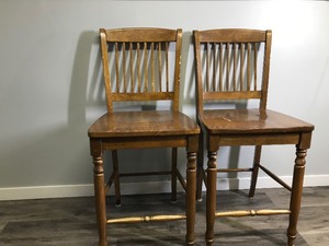 lot 296 image: 2 - Dining Room Wooden Chairs