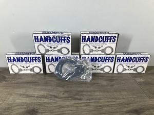 lot 390 image: 6 - Handcuffs with 2 Deluxe Keys and Ring - New in the Box