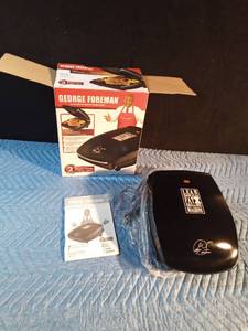 lot 241 image: New George Foreman grill with instructions in the box