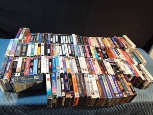 lot 237 image: Tote and box of VHSs