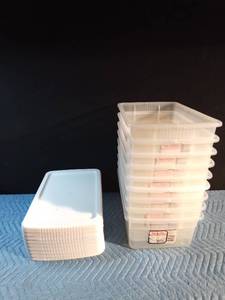 lot 220 image: 9 Sterilite totes with lids