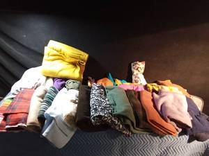 lot 214 image: Large box of new smoke free flannel and fleece