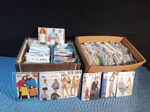 lot 194 image: 2 Boxes womens clothes sewing patterns