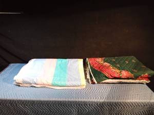 lot 197 image: 2 Partially finished quilts