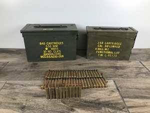lot 425 image: 2 - Military Ammo Boxes - Live Ammo - Spent Ammo & Blank Rounds