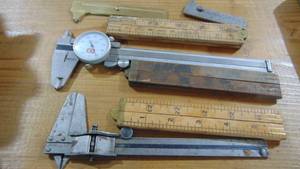 lot 37 image: Calipers and Folding Tape Measures