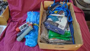 lot 62 image: Tarps, Flashlights, Binges and Other Items