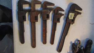 lot 123 image: Various Monkey Wrenches