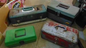 lot 134 image: 4-Tackle Boxes some with Contents