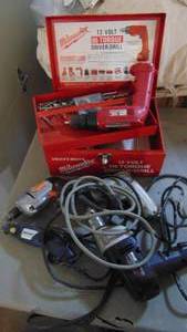 lot 168 image: Drills, Some need new cords. No Battery for Cordless