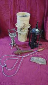 lot 26 image: Decor Items, Wood Spicket and Petrified Wood