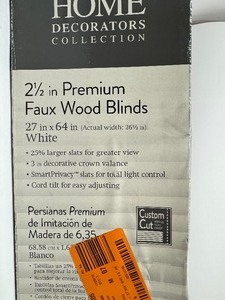 lot 41 image: Premium Faux Wood Blinds