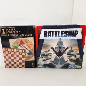 lot 10 image: Two New Games Chinese Checkers Chess Checkers Combo And Battleship