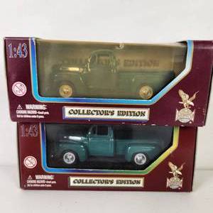 lot 18 image: Lot Of Two New 143 Collectors Edition Trucks Road Legends Some Package Damage