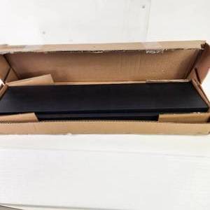 lot 41 image: Lot Of Two 24 Black Floating Shelves New Open Box With Hardware