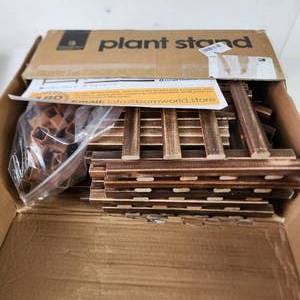 lot 52 image: Bamworld Plant Stand Indoor Outdoor Tall Plant Shelf For Multiple Plants Pots
