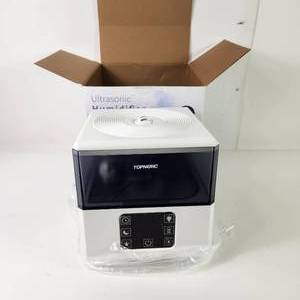 lot 53 image: New Open Box Ultrasonic Humidifier Warm And Cool Mist Remote Control 12 Programable Timer 7 Colors LED Night Light