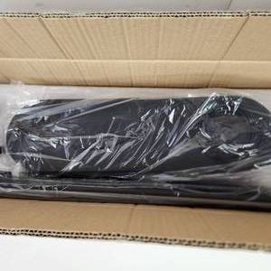 lot 55 image: Open Box Modern Linear Chandelier Dimmable LED Pendant Light Black
