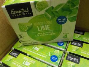 lot 123 image: Case of 18 ct Lime Gelatin Dessert...