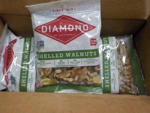 lot 124 image: 12 ct 2 oz bags Diamond Shelled Wal...