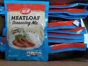 lot 133 image: 24 ct IGA Meatloak Seasoning Mixes-...