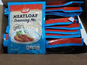 lot 135 image: 24 ct IGA Meatloak Seasoning Mixes-...