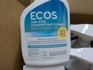 lot 168 image: 6 ct 24 oz spray bottles ECOS Disin...