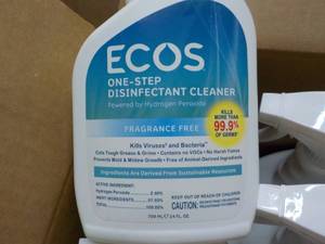 lot 169 image: 6 ct 24 oz spray bottles ECOS Disin...