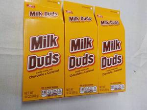 lot 181 image: 3 ct 10 oz boxes Milk Duds...