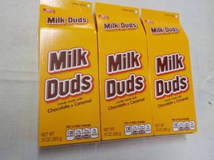 lot 183 image: 3 ct 10 oz boxes Milk Duds...