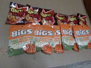 lot 224 image: Corn Nuts and Bigs Pumpkin Seeds...