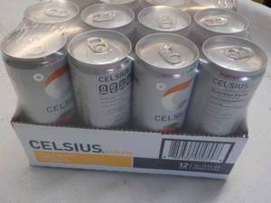 lot 264 image: 12 pack Celsium Non Carbonated Peac...